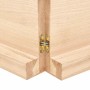Estante de pared madera maciza roble sin tratar 120x60x(2-6) cm