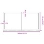 Estante de pared madera maciza roble sin tratar 120x60x(2-6) cm