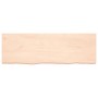 Estante de pared madera maciza roble sin tratar 180x60x(2-6) cm