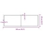 Estante de pared madera maciza roble sin tratar 180x60x(2-6) cm