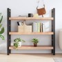 Estante pared madera roble tratada marrón claro 120x40x(2-6) cm