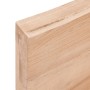 Estante pared madera roble tratada marrón claro 120x40x(2-6) cm