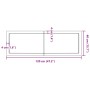Estante pared madera roble tratada marrón claro 120x40x(2-6) cm