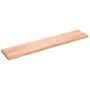 Estante pared madera roble tratada marrón claro 200x40x(2-6) cm