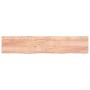 Estante pared madera roble tratada marrón claro 200x40x(2-6) cm