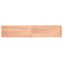 Estante pared madera roble tratada marrón claro 200x40x(2-6) cm