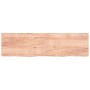 Estante pared madera roble tratada marrón claro 220x60x(2-4) cm