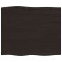 Tablero mesa madera tratada roble borde vivo marrón 60x50x2 cm