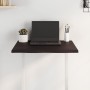 Tablero mesa madera tratada roble borde vivo marrón 60x50x2 cm