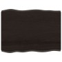 Tablero mesa madera tratada borde vivo marrón 80x60x(2-6) cm