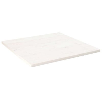 Tablero de mesa cuadrado madera maciza pino blanco 80x80x2,5 cm