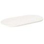Tablero de mesa ovalado madera maciza pino blanco 110x55x2,5 cm