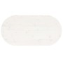 Tablero de mesa ovalado madera maciza pino blanco 110x55x2,5 cm