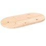 Tablero de mesa ovalado madera maciza de pino 70x35x2,5 cm