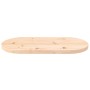 Tablero de mesa ovalado madera maciza de pino 70x35x2,5 cm