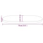Tablero de mesa ovalado madera maciza de pino 70x35x2,5 cm