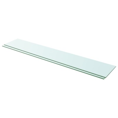 Estantes 2 unidades panel de vidrio transparente 110x20 cm