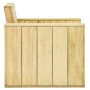 Sillas de jardín 2 uds madera de pino impregnada 89x76x76 cm