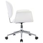 Silla de oficina giratoria de cuero sintético blanco