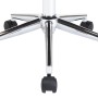 Silla de oficina giratoria madera curvada cuero sintético crema