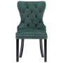 Sillas de comedor 4 unidades terciopelo verde oscuro