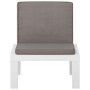 Sillones de jardín con cojines 2 unidades plástico blanco