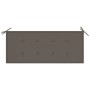 Banco Batavia madera maciza de teca con cojín gris taupe 120 cm