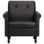 Sillón butaca de cuero auténtico negro
