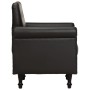 Sillón butaca de cuero auténtico negro