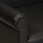 Sillón butaca de cuero auténtico negro