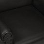 Sillón butaca de cuero auténtico negro