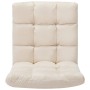 Tumbona de suelo plegable microfibra crema