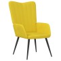 Sillón de relax de terciopelo amarillo mostaza