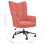Sillón de relax de terciopelo rosa