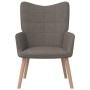 Sillón de relax de tela gris taupe