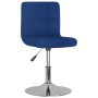 Sillas de comedor giratorias 2 unidades tela azul