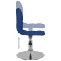 Sillas de comedor giratorias 2 unidades tela azul