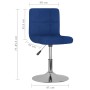 Sillas de comedor giratorias 2 unidades tela azul