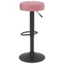 Taburetes de cocina 2 unidades terciopelo rosa