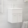 Mueble con lavabo aglomerado blanco brillante