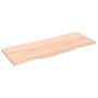 Tablero de mesa madera maciza de roble sin tratar 100x40x2 cm