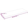 Tablero de mesa madera maciza de roble sin tratar 100x40x2 cm