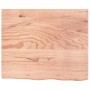 Tablero mesa madera roble tratada marrón claro 60x50x(2-4) cm