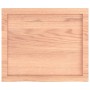 Tablero mesa madera roble tratada marrón claro 60x50x(2-4) cm