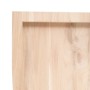 Tablero de mesa madera maciza roble sin tratar 180x50x(2-6) cm