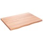 Tablero mesa madera roble tratada marrón claro 80x60x(2-4) cm