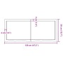 Tablero mesa madera roble tratada marrón claro 120x50x(2-6) cm