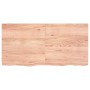 Tablero mesa madera roble tratada marrón claro 120x60x(2-6) cm