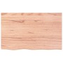 Tablero mesa madera roble tratada marrón claro 80x50x(2-4) cm