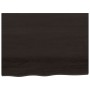 Tablero mesa madera roble tratada marrón oscuro 80x60x(2-6) cm